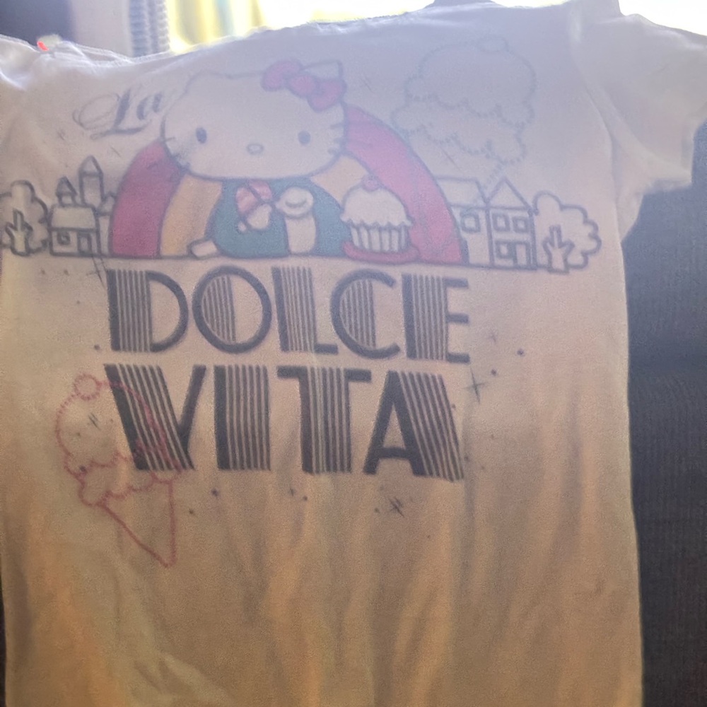 Dolce Vita Cream Short Sleeve Tee Casual Essential